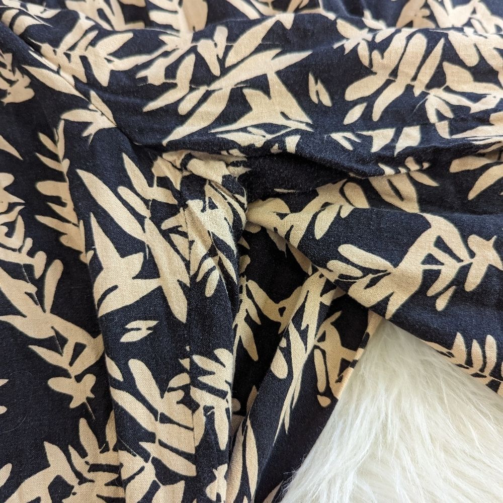 Rachel Zoe, linen blend, wide leg pull on pants with side pockets, tropical, med - Picture 5 of 6